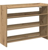 VidaXL Schoenenrek 80x25x62 cm bewerkt hout artisanaal eikenkleur