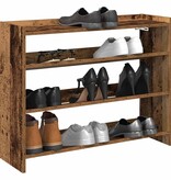 VidaXL Schoenenrek 80x25x62 cm bewerkt hout oud houtkleurig
