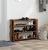 VidaXL Schoenenrek 80x25x62 cm bewerkt hout oud houtkleurig