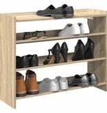 VidaXL Schoenenrek 80x25x62 cm bewerkt hout sonoma eikenkleurig