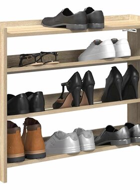 VidaXL Schoenenrek 80x25x62 cm bewerkt hout sonoma eikenkleurig