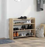 VidaXL Schoenenrek 80x25x62 cm bewerkt hout sonoma eikenkleurig