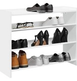 VidaXL Schoenenrek 80x25x62 cm bewerkt hout wit
