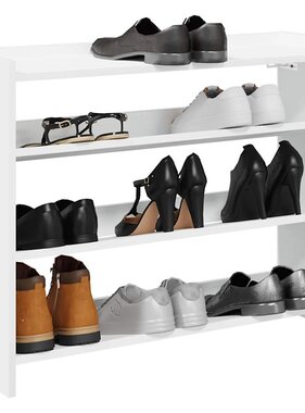 VidaXL Schoenenrek 80x25x62 cm bewerkt hout wit