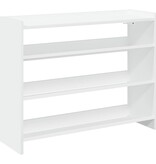 VidaXL Schoenenrek 80x25x62 cm bewerkt hout wit