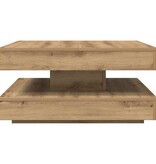 VidaXL Salontafel 360 graden draaibaar 70x70x34,5 cm artisanaal eiken