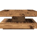 VidaXL Salontafel 360 graden draaibaar 70x70x34,5 cm oud houtkleurig