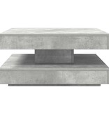 VidaXL Salontafel 360 graden draaibaar 70x70x34,5 cm betongrijs