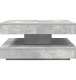 VidaXL Salontafel 360 graden draaibaar 70x70x34,5 cm betongrijs