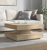VidaXL Salontafel 360 graden draaibaar 70x70x34,5 cm sonoma eikenkleur