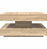 VidaXL Salontafel 360 graden draaibaar 70x70x34,5 cm sonoma eikenkleur