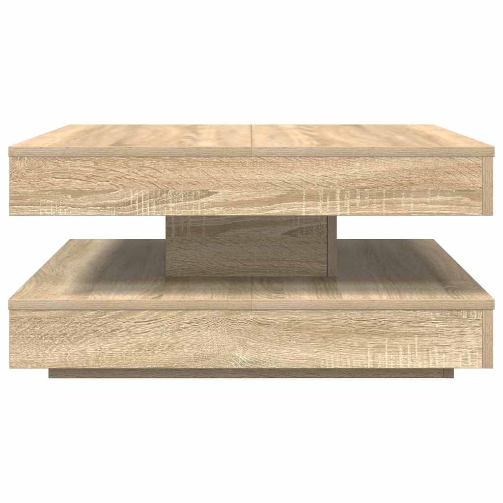 VidaXL Salontafel 360 graden draaibaar 70x70x34,5 cm sonoma eikenkleur