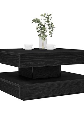 VidaXL Salontafel 360 graden draaibaar 70x70x34,5 cm zwart