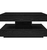 VidaXL Salontafel 360 graden draaibaar 70x70x34,5 cm zwart