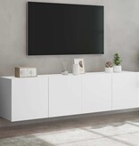 VidaXL Tv-meubels 2 st wandgemonteerd 80x30x41 cm wit