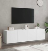 VidaXL Tv-meubels 2 st wandgemonteerd 80x30x41 cm wit