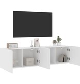 VidaXL Tv-meubels 2 st wandgemonteerd 80x30x41 cm wit