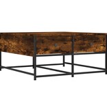 VidaXL Salontafel 80x80x40 cm bewerkt hout gerookt eikenkleurig