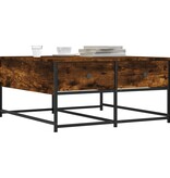 VidaXL Salontafel 80x80x40 cm bewerkt hout gerookt eikenkleurig