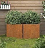 VidaXL Plantenbakken 2 st 49x47x46 cm cortenstaal