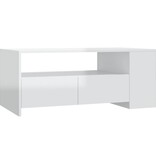 VidaXL Salontafel 102x55x42 cm bewerkt hout hoogglans wit