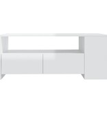 VidaXL Salontafel 102x55x42 cm bewerkt hout hoogglans wit