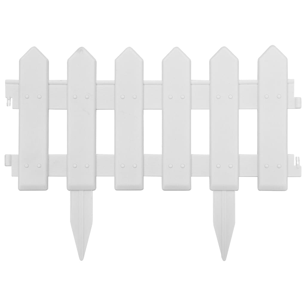 VidaXL Gazonranden 25 st 10 m PP wit