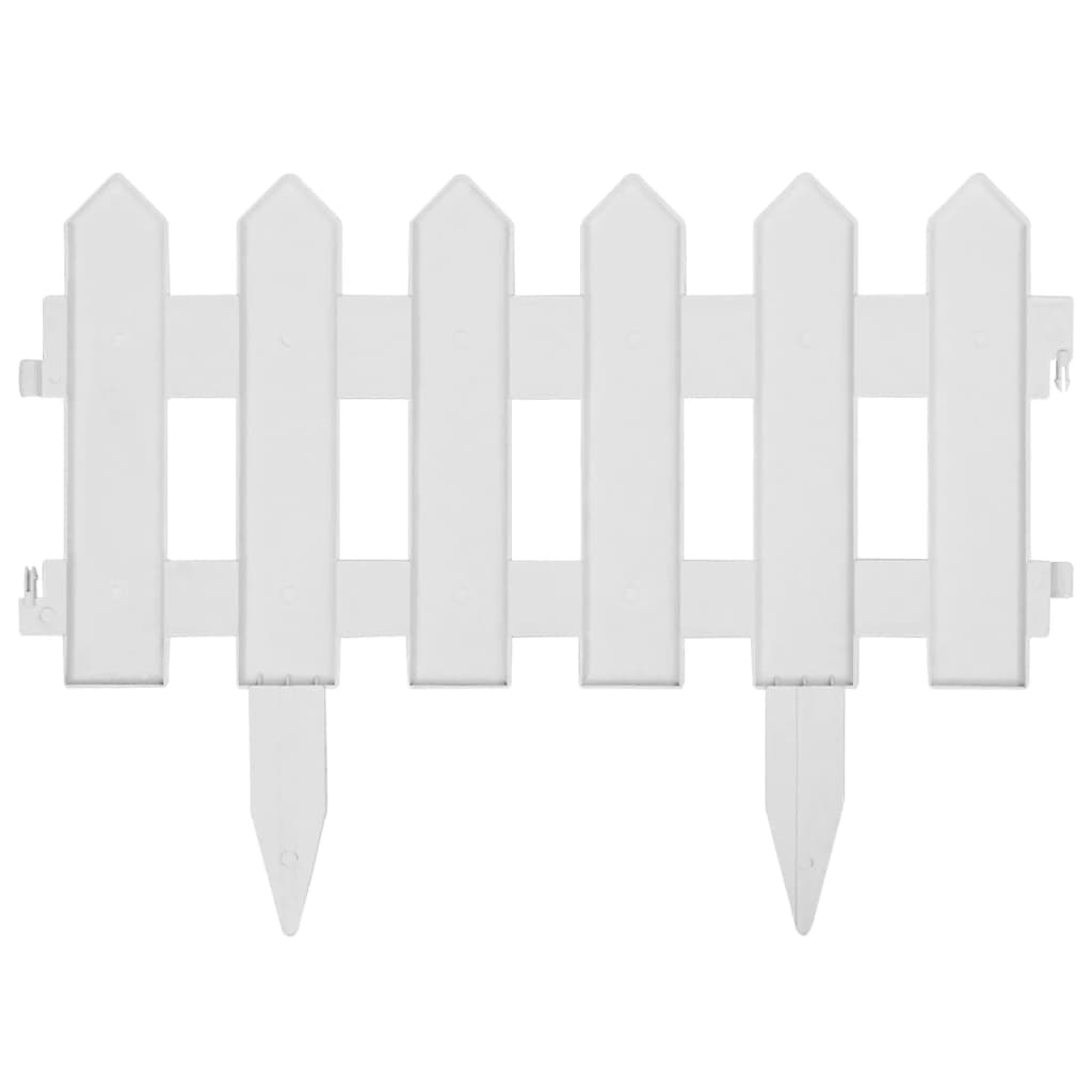 VidaXL Gazonranden 25 st 10 m PP wit