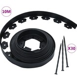 VidaXL Gazonrand flexibel met 30 pinnen 10 m 5 cm