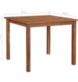 VidaXL Tuintafel 85x85x74 cm massief acaciahout