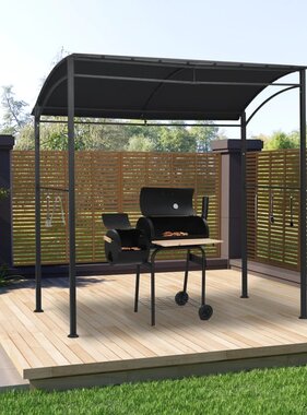 VidaXL Barbecue paviljoen 215x150x220 cm staal antraciet