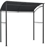VidaXL Barbecue paviljoen 215x150x220 cm staal antraciet
