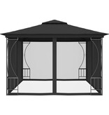 VidaXL Prieel met netten 300x400x265 cm antracietkleurig