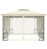 VidaXL Prieel met netten 300x400x265 cm crèmekleurig