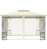 VidaXL Prieel met netten 300x300x265 cm crèmekleurig