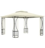 VidaXL Prieel met netten 300x300x265 cm crèmekleurig