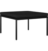 VidaXL 3-delige Loungeset met kussens PVC zwart