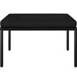 VidaXL 3-delige Loungeset met kussens PVC zwart