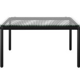 VidaXL 5-delige Loungeset met kussens PVC zwart