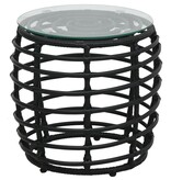 VidaXL 3-delige Bistroset poly rattan zwart