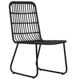 VidaXL Tuinstoelen 2 st poly rattan zwart