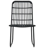 VidaXL Tuinstoelen 2 st poly rattan zwart