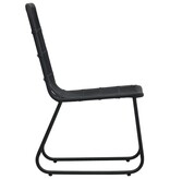 VidaXL Tuinstoelen 2 st poly rattan zwart