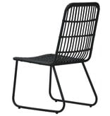 VidaXL Tuinstoelen 2 st poly rattan zwart