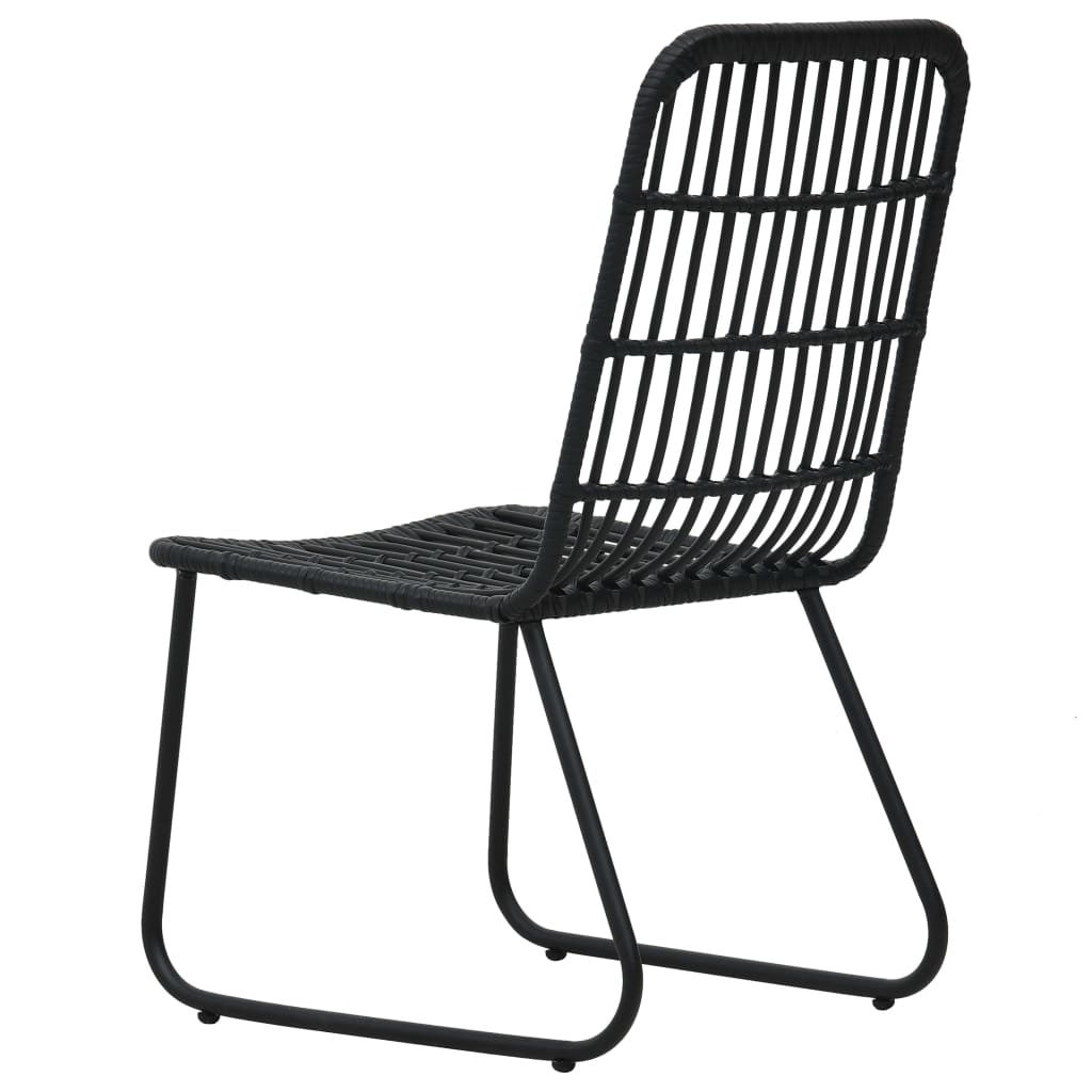 VidaXL Tuinstoelen 2 st poly rattan zwart