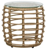 VidaXL 3-delige Bistroset poly rattan eikenkleurig