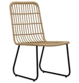 VidaXL 3-delige Bistroset poly rattan eikenkleurig