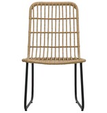 VidaXL 3-delige Bistroset poly rattan eikenkleurig