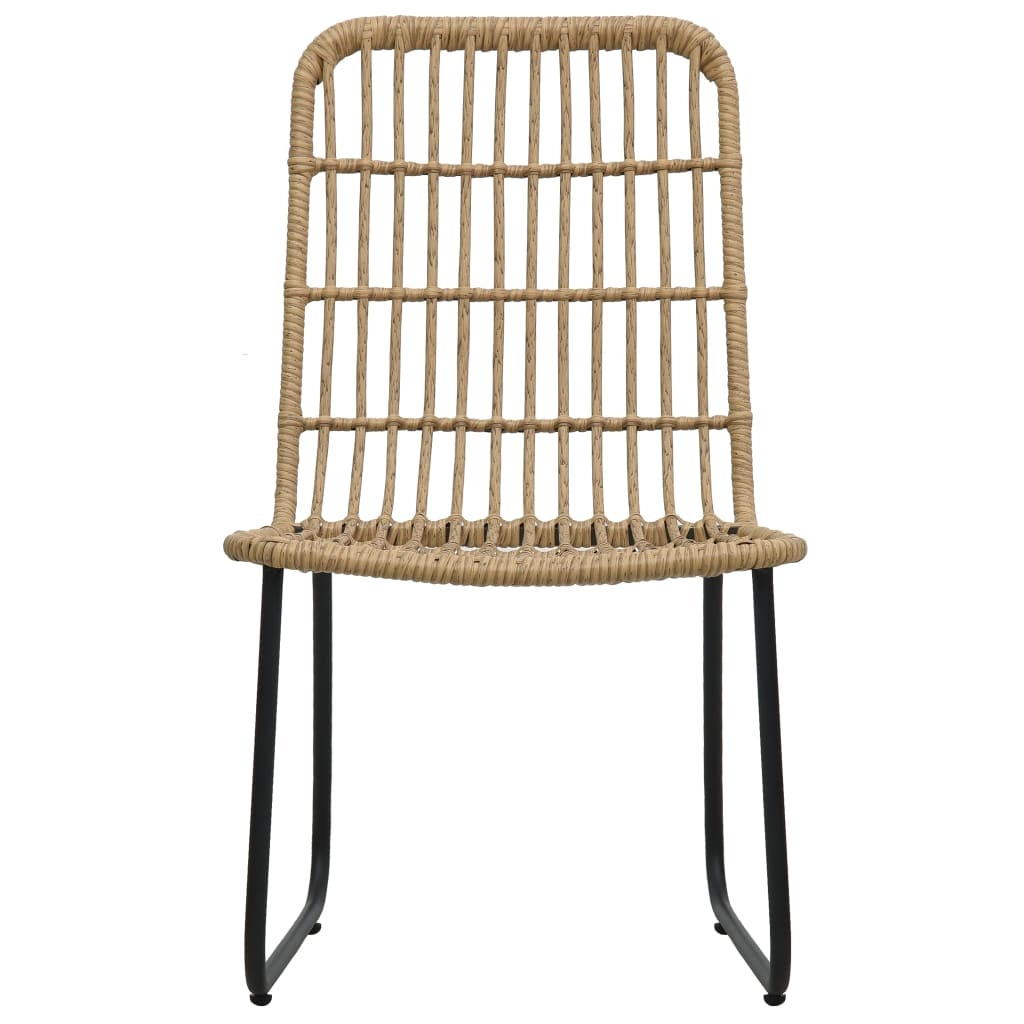 VidaXL 3-delige Bistroset poly rattan eikenkleurig