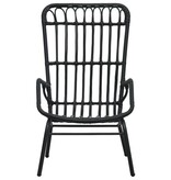 VidaXL Tuinstoel poly rattan zwart